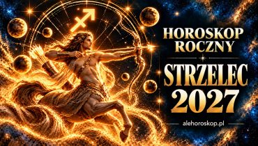 Horoskop roczny Strzelec 2027 – centaur z łukiem i symbol Strzelca