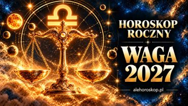 Horoskop roczny Waga 2027 – symbol znaku Wagi i złota waga astrologiczna